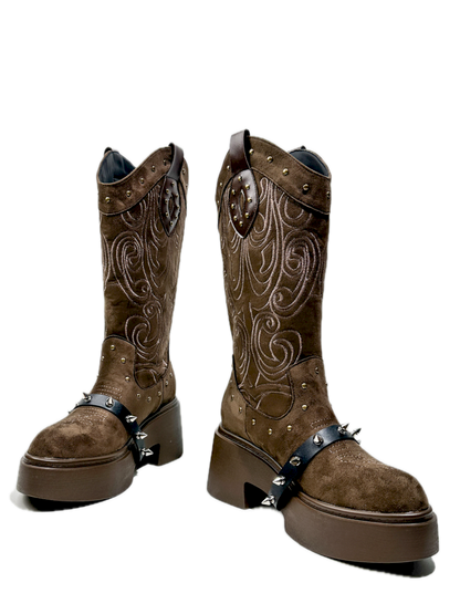 Thick Bottom Western Boots【s0000013764】