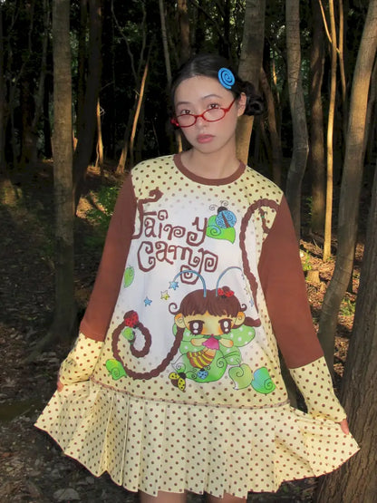 Casual Y2K Beige Pleated Dress【s0000014195】