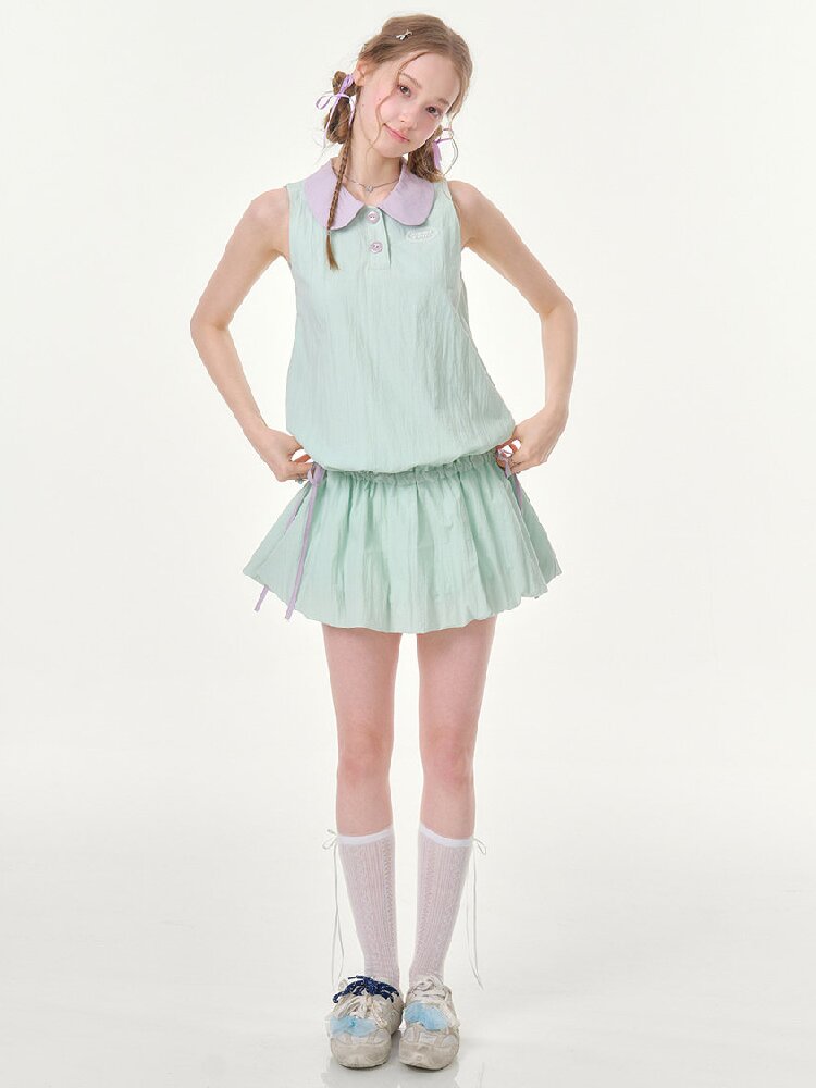 Mint Green Doll Collar Dress【s0000016614】