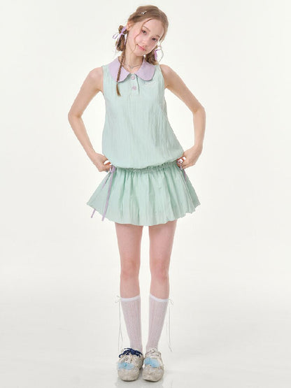Mint Green Doll Collar Dress【s0000016614】