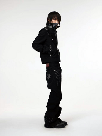 Brushed Patchwork Zipper Jacket【s0000018211】