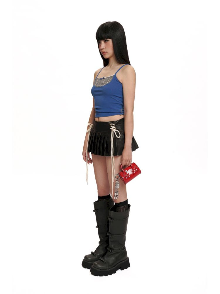 Plaid layered ultra-short skirt【s0000012536】