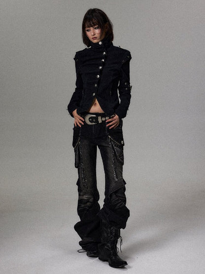 Punk Court Knight Pleated Jacket【s0000018498】