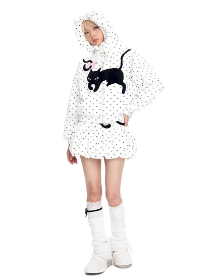 Cat Tail Embroidered Pumpkin Skirt【s0000014423】