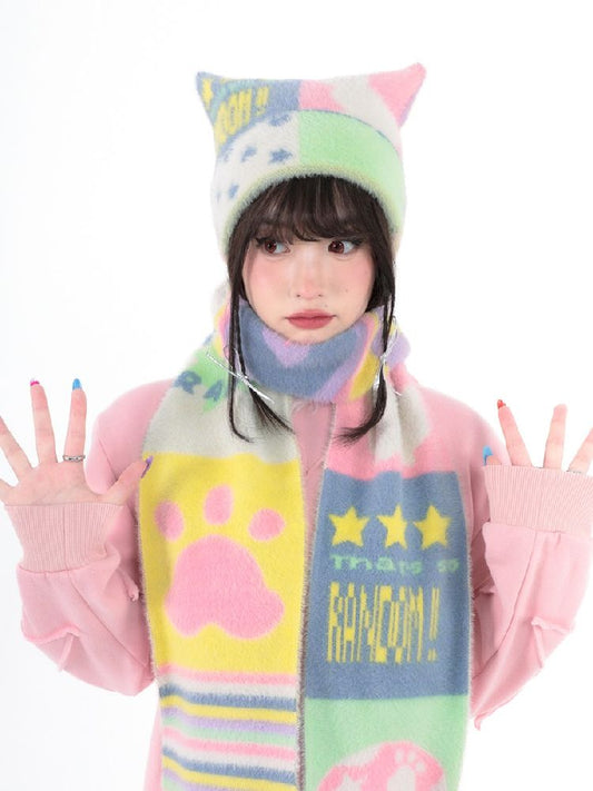 Cat Ear Knit Reversible Cold Hat【s0000005723】