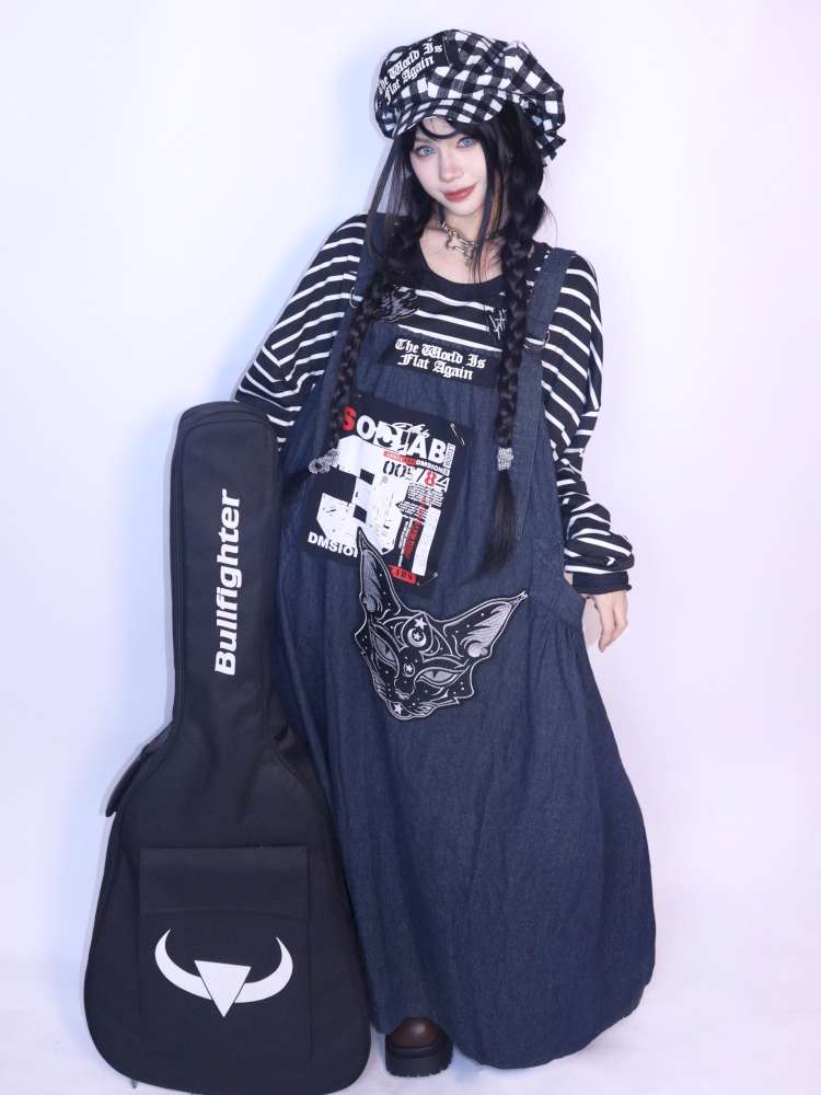 Vintage Loose Denim Maxi Skirt【s0000014624】