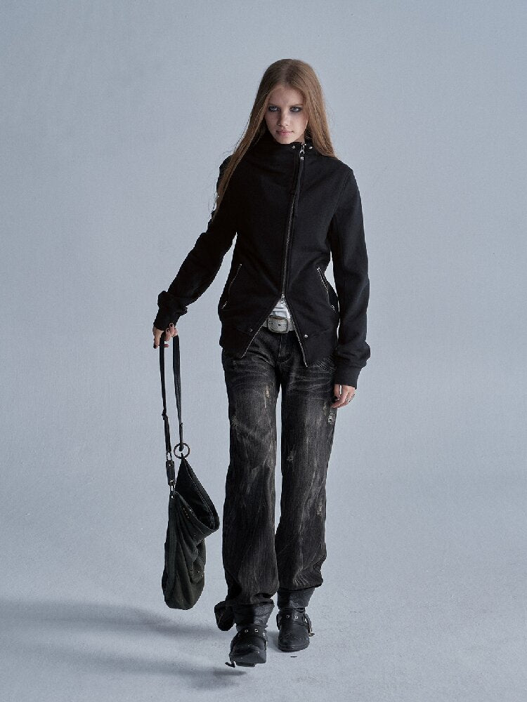 Thickened Terry Zip Cardigan Sweater【s0000018470】