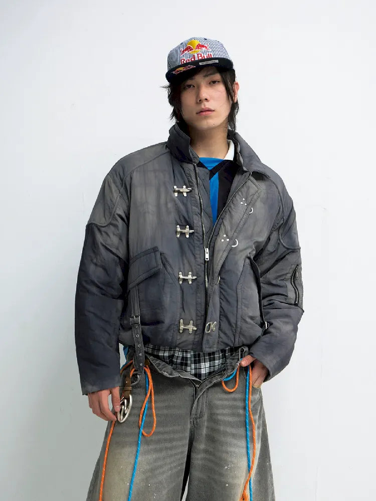 Airplane Button Short Cotton Jacket【s0000011347】