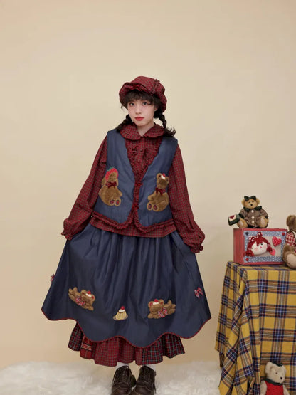Lace Bow Octagonal Elastic Beret【s0000014177】