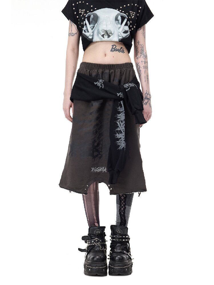 Thorn Print Patchwork Tank Top【s0000017717】