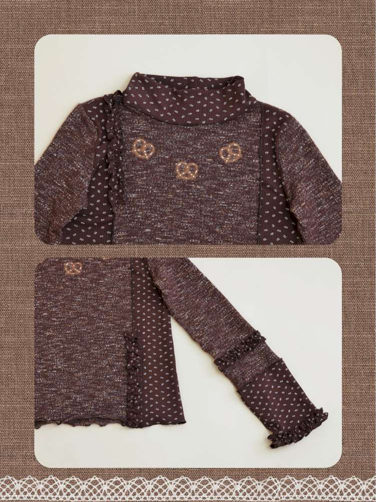 Vintage Girly Color-Blocked Floral Lace Base Layer【s0000014841】