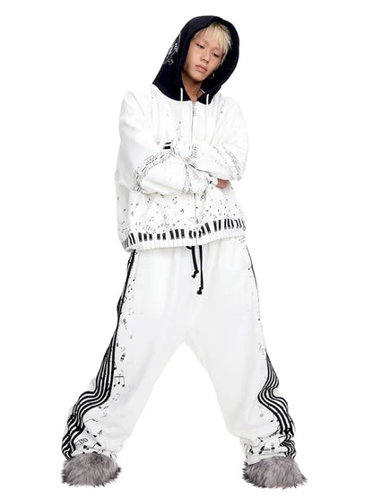 Headphones Embroidered Hoodie Jacket【s0000014098】