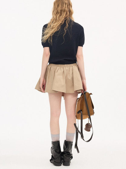 Pony Pigtails Polo Knitted Shirt【s0000015897】