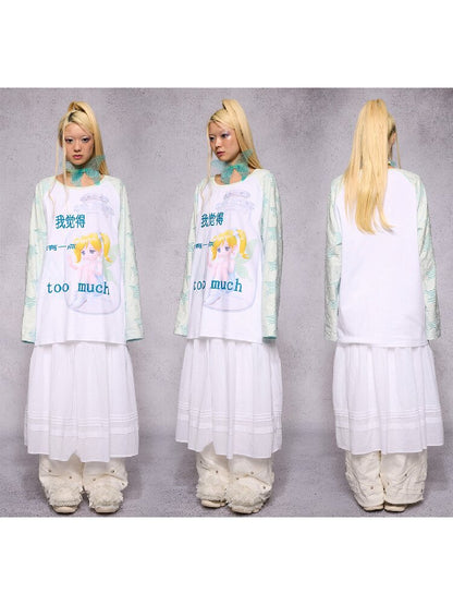 Elf Girl Printed Long Sleeve Top【s0000018731】