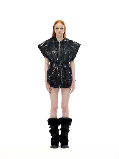 Punk Layered Zipper Y2K Mini Skirt【s0000014015】