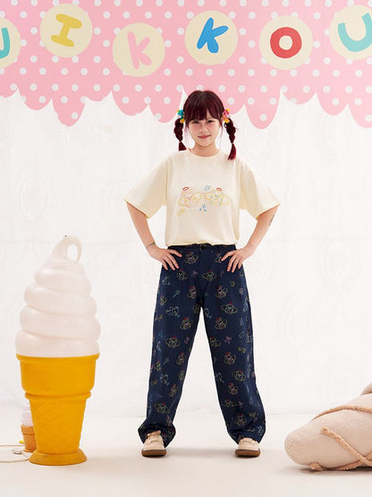 Animal Angel Embroidered T-Shirt【s0000013183】