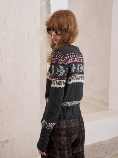 Button-Up Knit Cardigan Jacket【s0000014393】