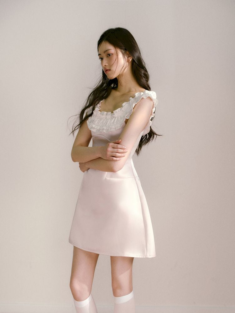One Shoulder Waist Dress【s0000013239】