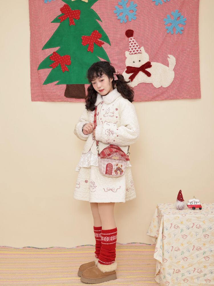 Doll Collar Cotton Half Skirt Set【s0000011201】