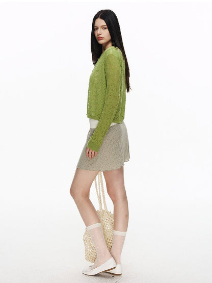 Openwork Cherry Blossom Cardigan【s0000015877】