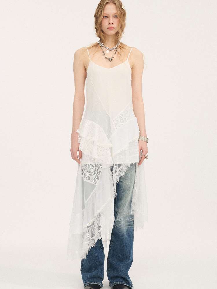 Lace Irregular Patchwork Dress【s0000015411】