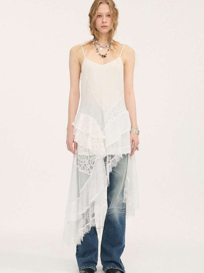 Lace Irregular Patchwork Dress【s0000015411】