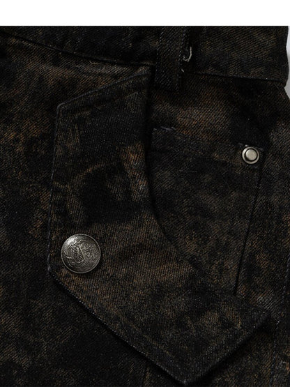 Washed Ripped Denim Harem Pants【s0000015549】