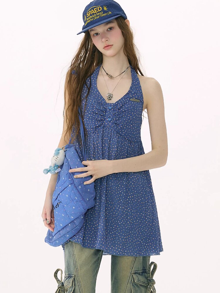 Mid Summer Floral Halterneck Camisole Top【s0000016845】
