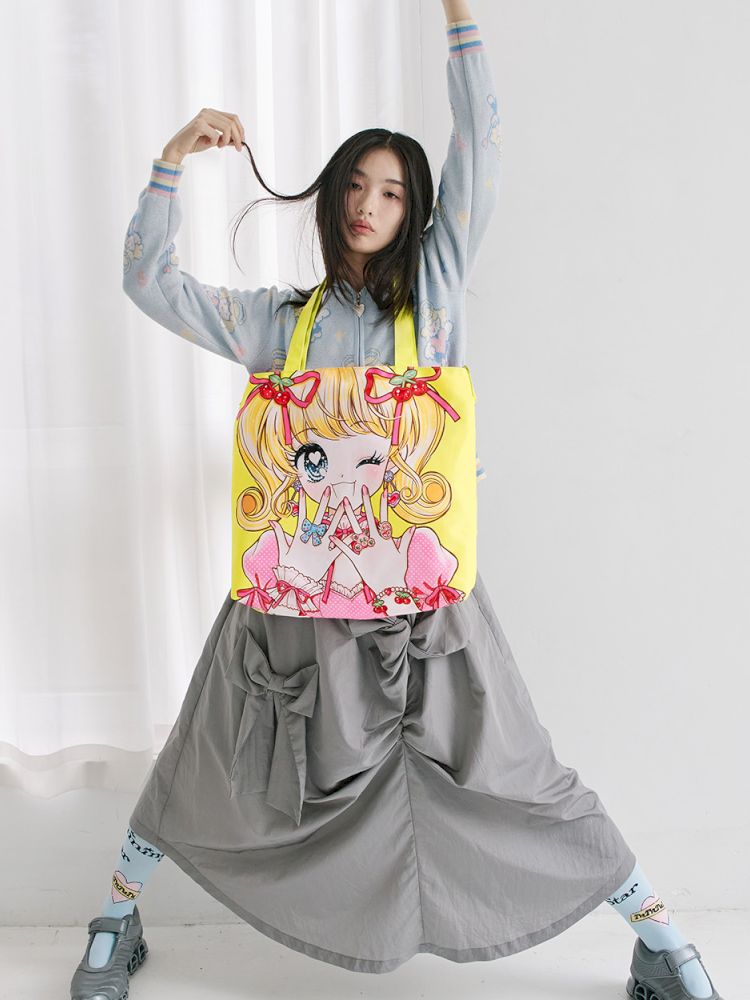 Girl Illustration Pattern Crossbody Handbag【s0000012347】