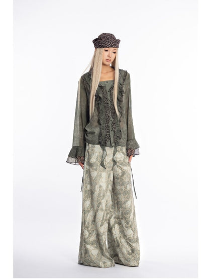 Vintage Graffiti Stars Print Pants【s0000018058】