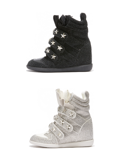 Vintage Rhinestone Wedge Platform Shoes【s0000018260】