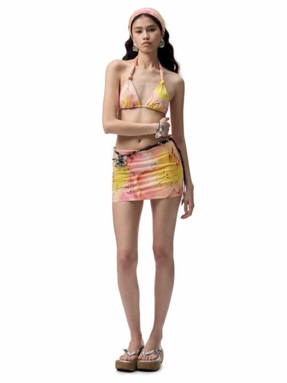 Floral Print Twist Bikini【s0000012411】