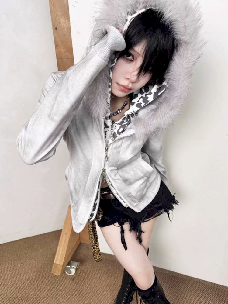 Spotted Fake Two Piece Sweatshirt【s0000013716】