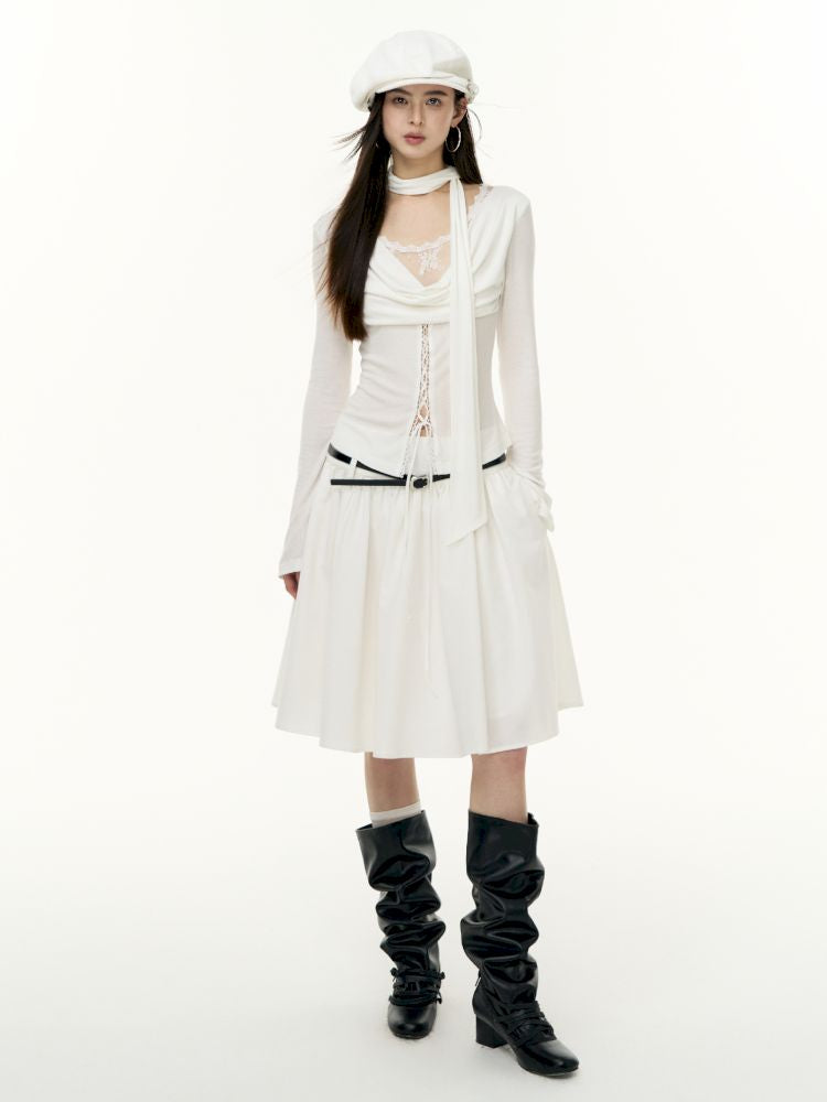 Tencel swing collar bottoming shirt【s0000013745】