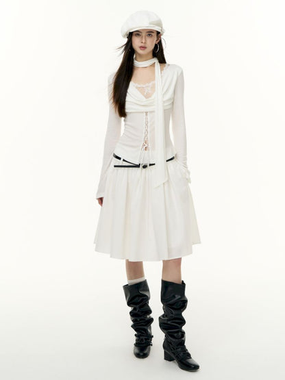 Tencel swing collar bottoming shirt【s0000013745】