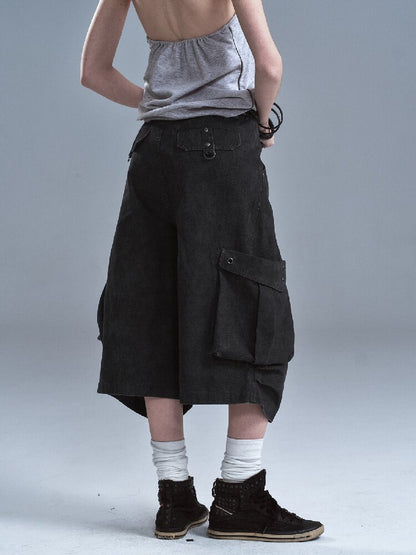 Rivet Pleats Washed Cropped Pants【s0000016895】