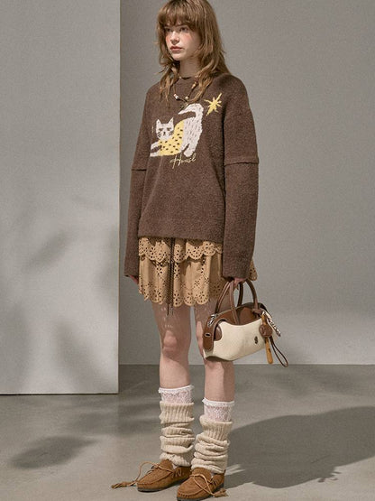 Long-Sleeve Pullover Knit Sweater【s0000014401】