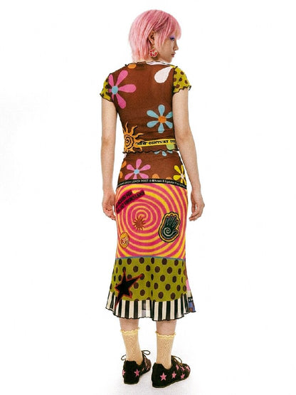 Dopamine American Vintage Mesh Mermaid Dress【s0000017632】