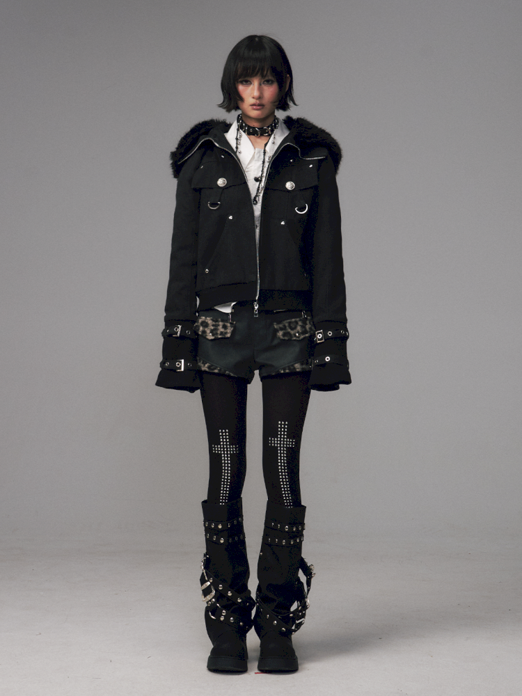 Vintage Sand Wash Detachable Hood Jacket【s0000014703】