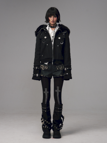 Vintage Sand Wash Detachable Hood Jacket【s0000014703】