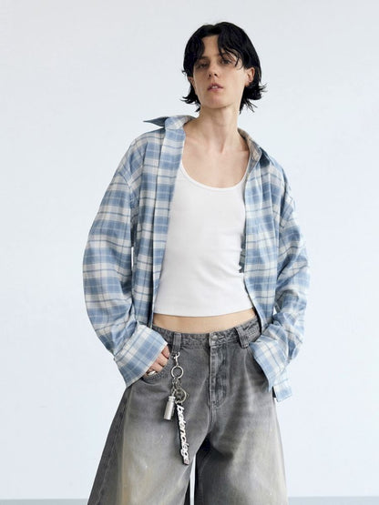 Plaid thin long-sleeved shirt【s0000013202】