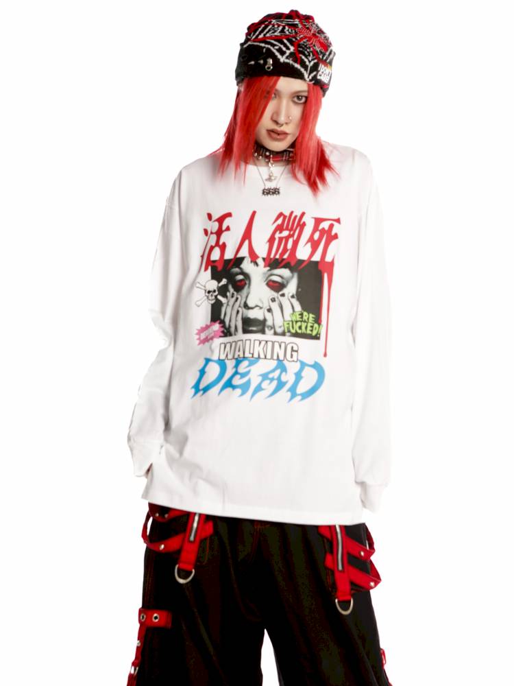 American punk subculture long-sleeved sweatshirt【s0000014376】