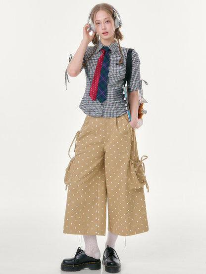 Polka Dot Wide Leg Workwear Slacks【s0000016604】