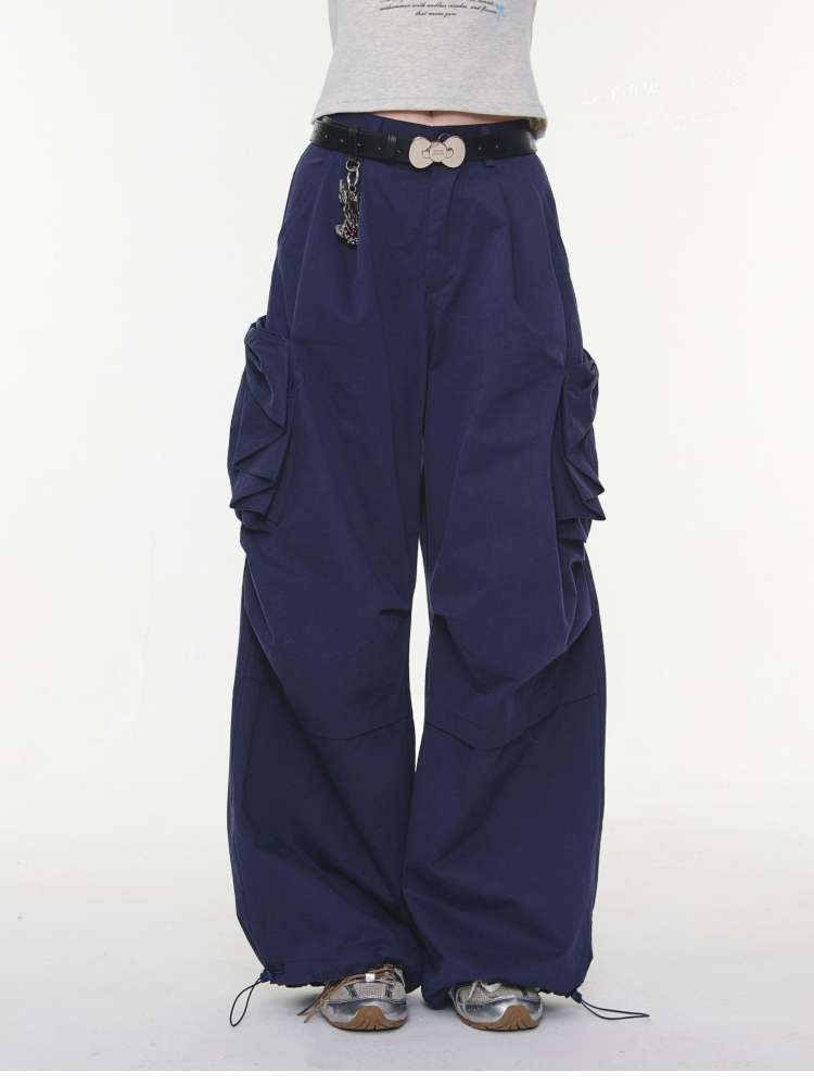 Dark Blue Functional Cargo Pants【s0000015424】