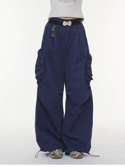 Dark Blue Functional Cargo Pants【s0000015424】