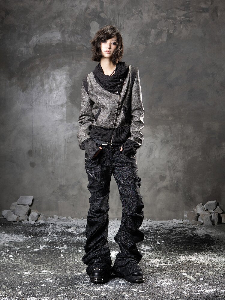Pile Collar Leather Jacket【s0000015957】