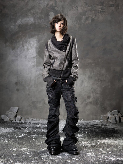 Pile Collar Leather Jacket【s0000015957】
