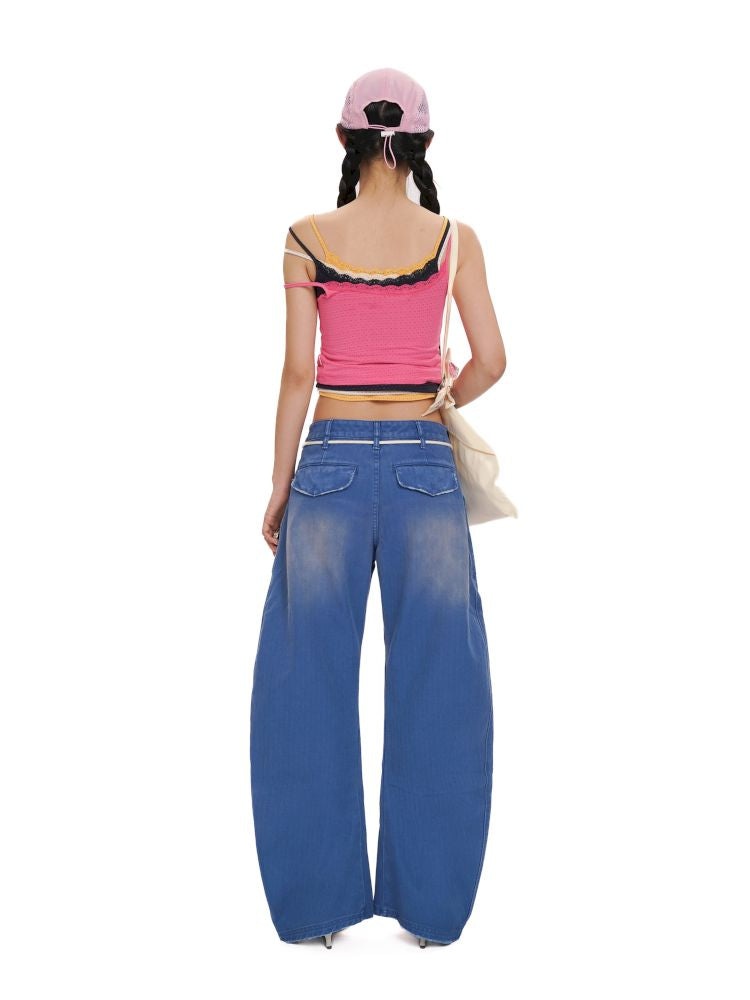 Washed Machete Wide Leg Pants【s0000012524】