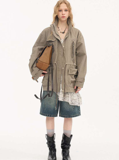 Twist Pocket Drawstring Jacket【s0000015416】