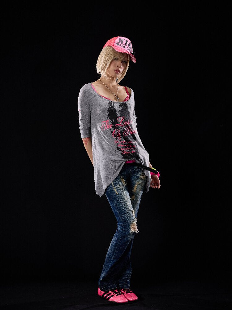 Irregular Sequin Print T-Shirt【s0000018510】